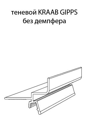 Теневой профиль  KRAAB GIPPS, без демпфера 