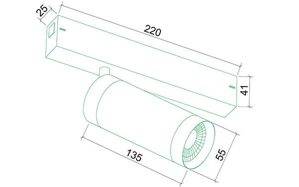Светильник спот  29156 Track 25 с механическим CCT-переключателем, Lumfer