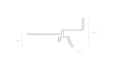Теневой профиль  KRAAB GIPPS, без демпфера 